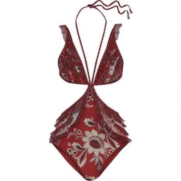 Zimmermann ruffle trim swimsuit AU 0 - Picture 6 of 10
